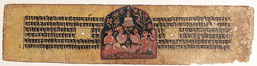 Worship of a stupa, , 