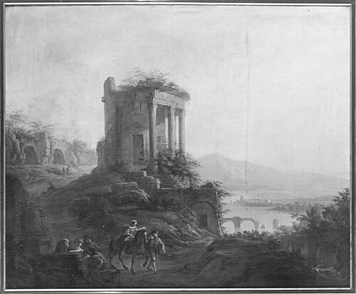 Ruine eines Rundtempels, 1790, Johann Jakob Dorner