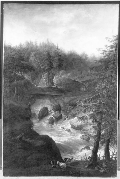 Der Wasserfall von Golling, 1812, Johann Jakob Dorner