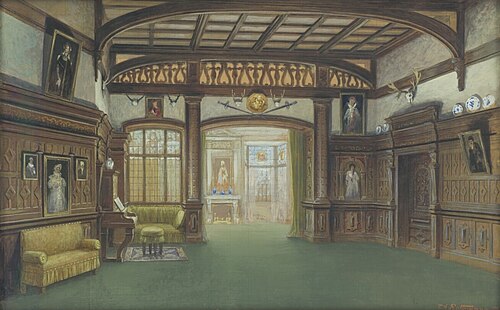 Interiér zámku, 1908, Franz Angelo Rottonara