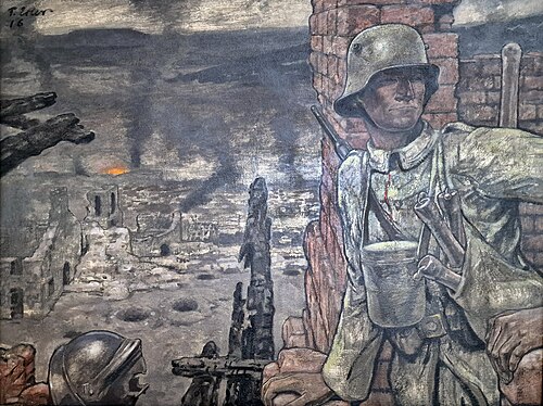 =village conquis, 1916, Fritz Erler