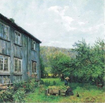 In The Garden, 1885, Gerhard Munthe