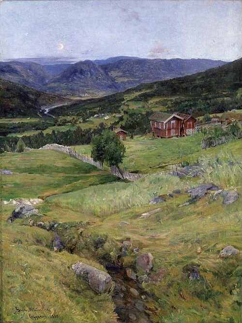 Evening in Eggedal, 1888, Gerhard Munthe