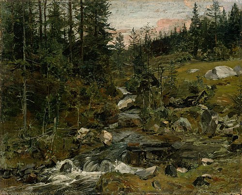 Brook at Øylo, 1879, Gerhard Munthe