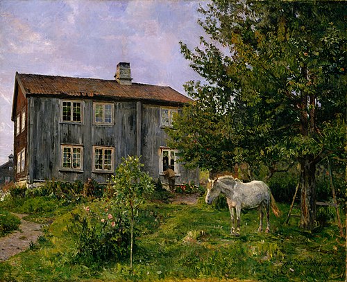 At the Farm, Ulvin, 1889, Gerhard Munthe