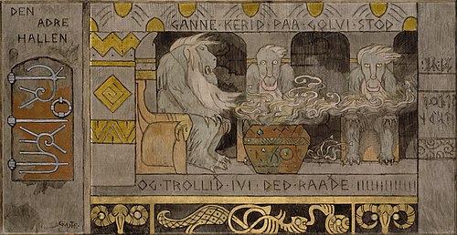 The second Hall, 1900, Gerhard Munthe