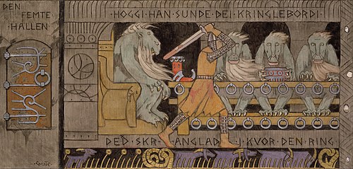 The fifth Hall, 1900, Gerhard Munthe