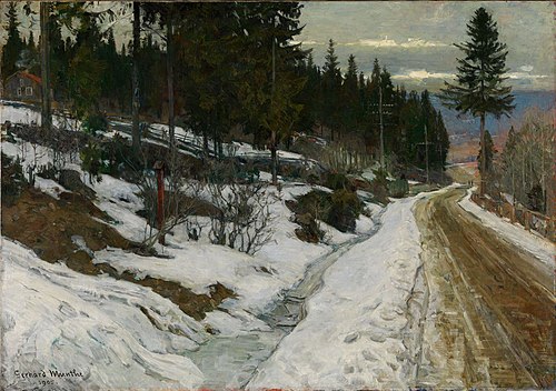 Winter in Nittedal, 1905, Gerhard Munthe