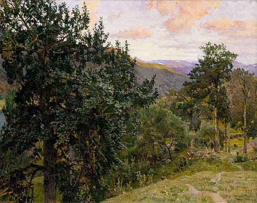 View from Vågå, 1905, Gerhard Munthe