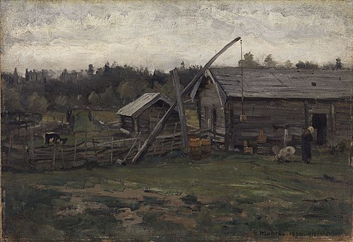 Old Barn, Hedmark, 1876, Gerhard Munthe