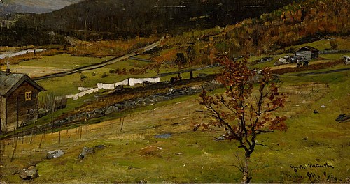 Autumn Landscape, Øylo, 1879, Gerhard Munthe