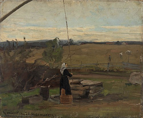 At the Well, 1886, Gerhard Munthe