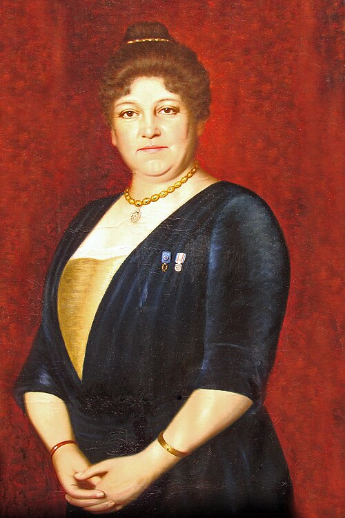 Fondatrice de la Croix-Rouge alsacienne, de la Bibliothèque Pythagore de Strasbourg, 1920, François Schell