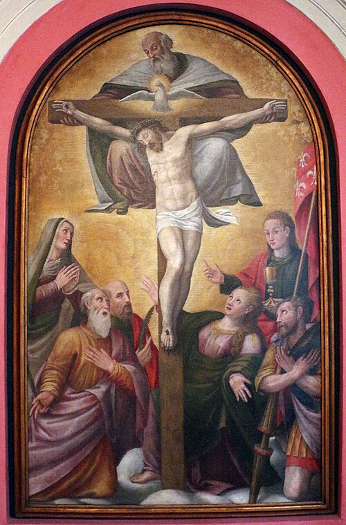 trinità e santi, 1590, Aurelio Gatti