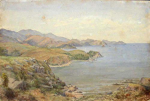 Untitled (Western Coast of Tasman Bay), , Frank Huddleston