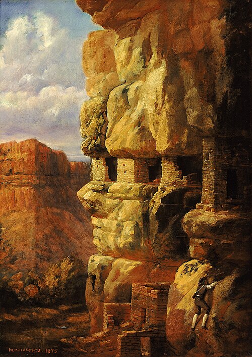 Cliff Houses on the Rio Mancos, Colorado, 1875, William Henry Holmes