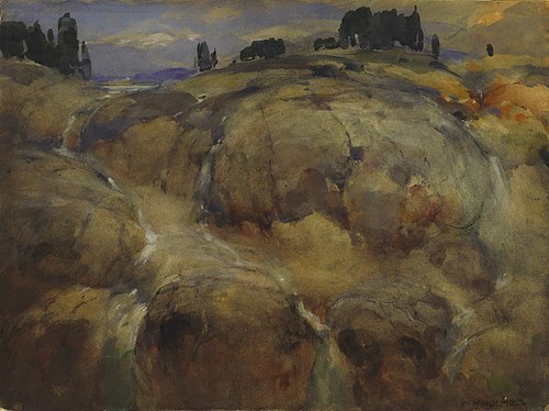 Deserted Bed of a Glacier, 1888, William Henry Holmes