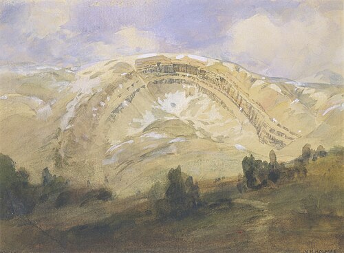 Folded Strata, a Great Geological Arch, Colorado, 1874, William Henry Holmes