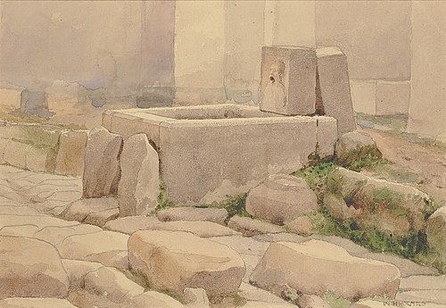 Pompeian Fountain and Horse Trough, 1880, 1880, William Henry Holmes