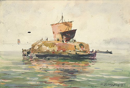 Venetian Freight Boats, 1888, William Henry Holmes