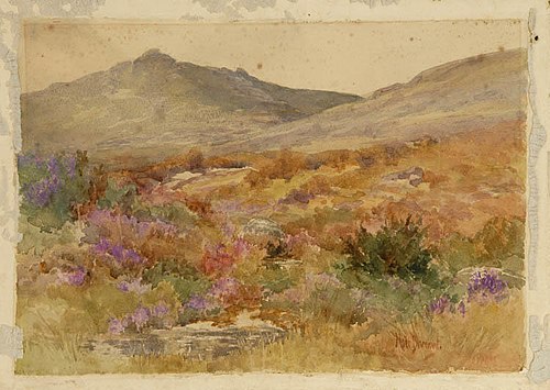 Moors and Mountain Landscape, , Edward Noel Barraud