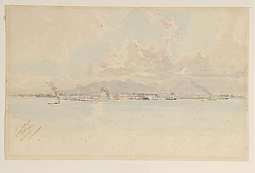 Entrance to Pasig River, Manila, , Edward Noel Barraud