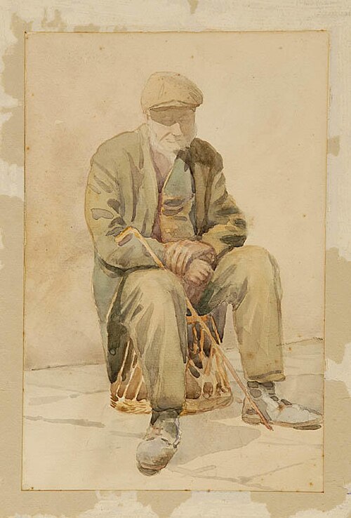 Old Man Sitting Down, , Edward Noel Barraud