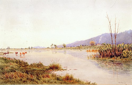 River Scene, Otaki, 1892, Edward Noel Barraud
