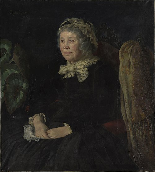 Portrett av eldre dame, 1887, Gyda Gram