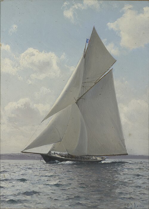 The Prince of Wales's Yacht 'Britannia' under Sail, 1893, Eduardo De Martino
