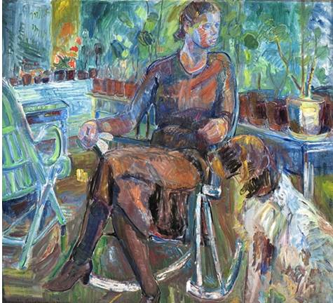On the porch, 1931, Thorvald Erichsen