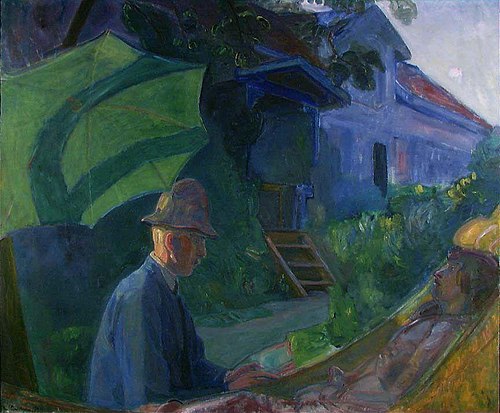 Gudrun in the Hammock, 1916, Thorvald Erichsen