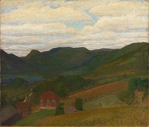 Landscape with an old Farm, 1897, Thorvald Erichsen