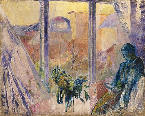 Gudrun and Agnes at the Window, 1918, Thorvald Erichsen