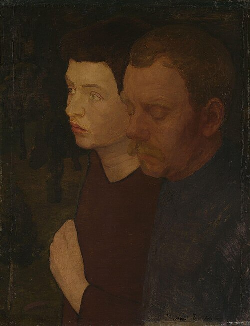Portraits of the Painters Oluf Wold-Torne and Alfred Hauge, 1894, Thorvald Erichsen