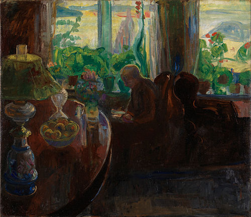 Interior with the Painter Oluf Wold-Torne, 1901, Thorvald Erichsen