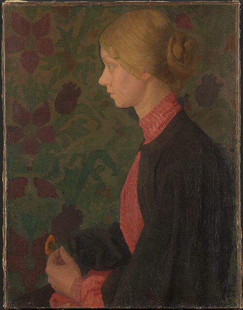 Portrait of the Artist Ragnhild (Lalla) Hvalstad, 1897, Thorvald Erichsen