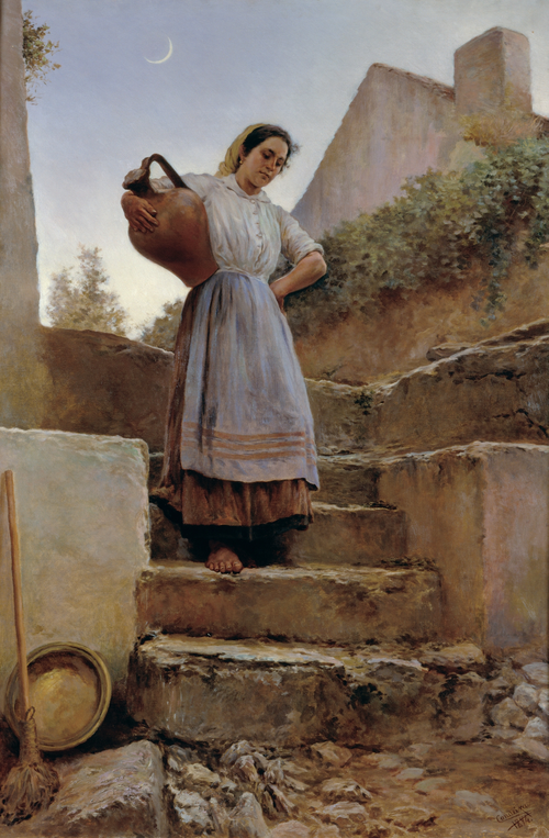 On the way to the fountain, 1894, Ernesto Ferreira Condeixa