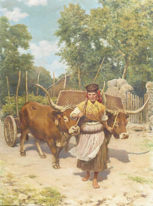 Carro de bois, 1900, Ernesto Ferreira Condeixa