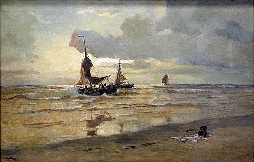 Fischer mit ihren Booten beim Anladen des Fanges, , Erwin Günther