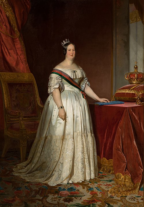 Retrato de D. Maria II de Portugal, 1846, Ferdinand Krumholz