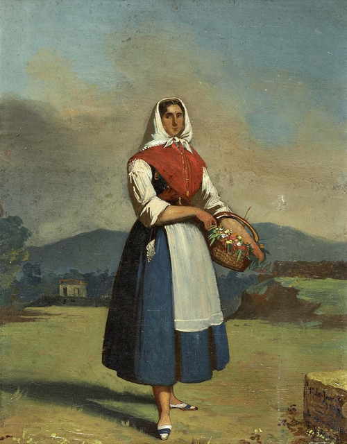 Vendedeira de flores, 1879, Francisco José Resende