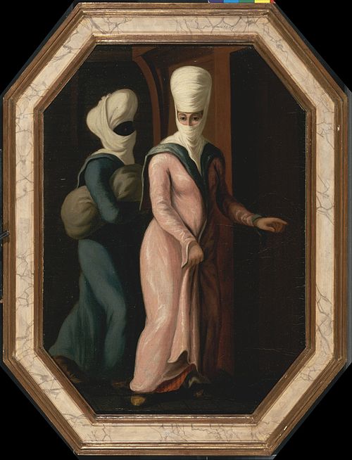 A Turkish Woman and an Attendant Going to the Hamam (Public Baths), 1760, Francisco Smith