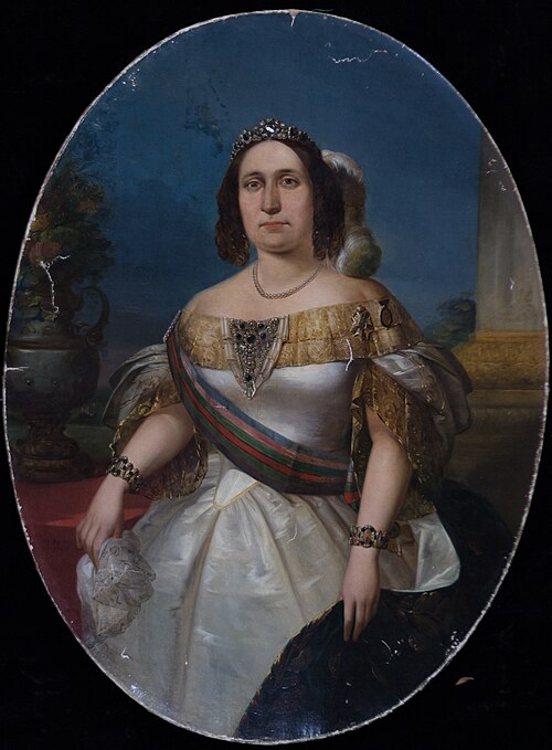 Portrait od Teresa Cristina, 1858, François-René Moreaux