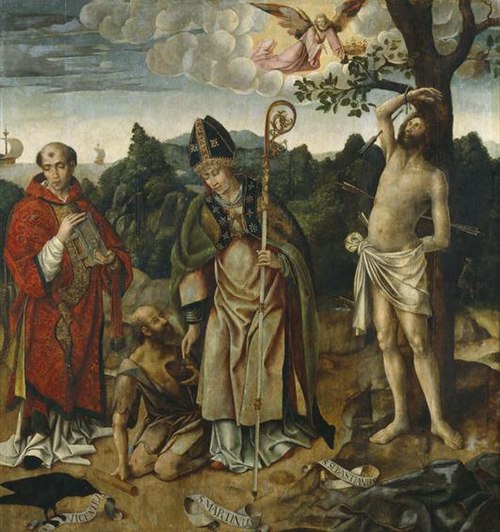 Saint Vicent, Saint Martin and Saint Sebastian, 1530, Frei Carlos