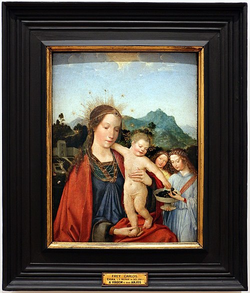 Madonna and child and angel, 1520, Frei Carlos