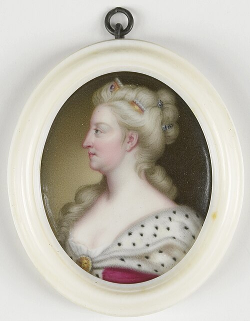 Caroline van Brandenburg-Anspach (1683-1737). Echtgenote van George II, koning van Engeland, 1728, Christian Friedrich Zincke