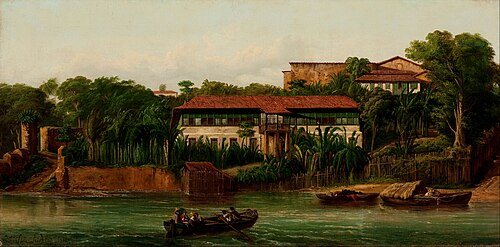 Residence on the Banks of the Anil River, 1862, Giuseppe Leone Righini