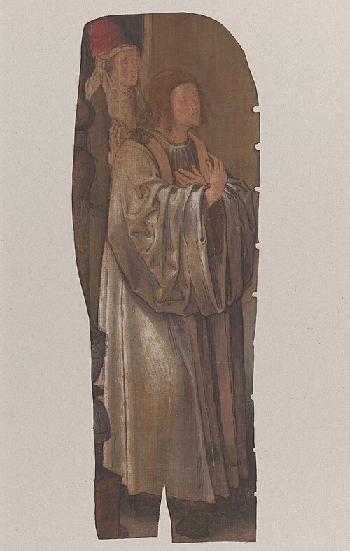 Het Mirakel van Amsterdam: Omstanders bij de toediening van de hostie, 1511, Jacob Cornelisz van Oostsanen