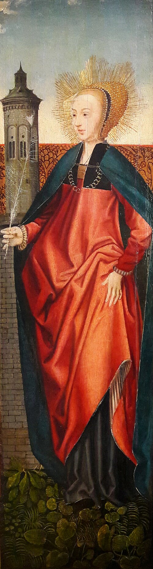 Sainte Barbe., 1520, Jacob Cornelisz van Oostsanen